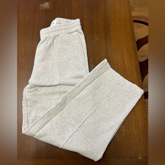 [NWT] MATE the Label Heather Grey Organic Fleece Front Seam Sweatpants - Large - Picture 8 of 9
